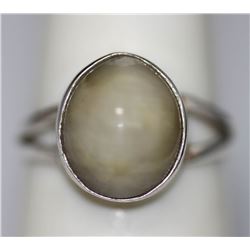 4.01 CTW CAT EYE RING .925 STERLING SILVER