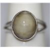 Image 1 : 4.01 CTW CAT EYE RING .925 STERLING SILVER