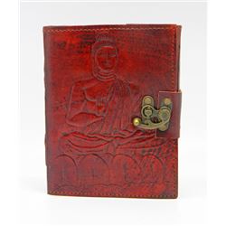 LEATHER BUDDHA JOURNAL W/LOCK