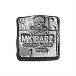 1 oz Silver Square - Skull & Crossbones