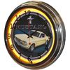 Image 1 : NEON WALL CLOCK "OLD FORD MUSTANG"