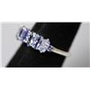 Image 1 : .925 STERLING SILVER 0.80 CTW TANZANITE RING