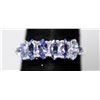 Image 2 : .925 STERLING SILVER 0.80 CTW TANZANITE RING