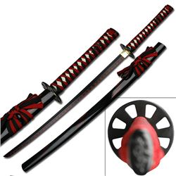 BLACK CARBON STEEL BLADE SAMURAI SWORD 40.5" OVERALL