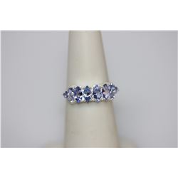1.01 CTW TANZANITE RING .925 STERLING SILVER