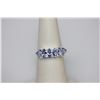 Image 1 : 1.01 CTW TANZANITE RING .925 STERLING SILVER