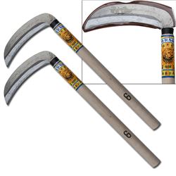 KAMA SIZE:6.5" SHERP STEEL BLADE W/WOODEN HANDLE