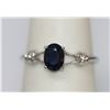 Image 1 : NATURAL 1.10 CTW SAPPHIRE AND DIAMOND RING .925 STERLIN