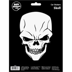 6" SKULL CAR STICKER