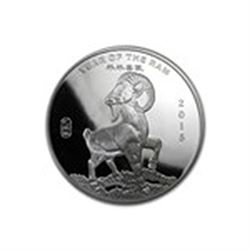 5 oz Silver Round -(2015 Year of the Ram)