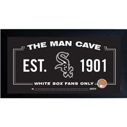 Chicago White Sox Man Cave Framed 10x20 Sign w/ Authent