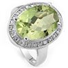 Image 1 : GENUINE 5.35 CTW GREEN AMETHYST AND 0.01 CTW DIAMOND PL
