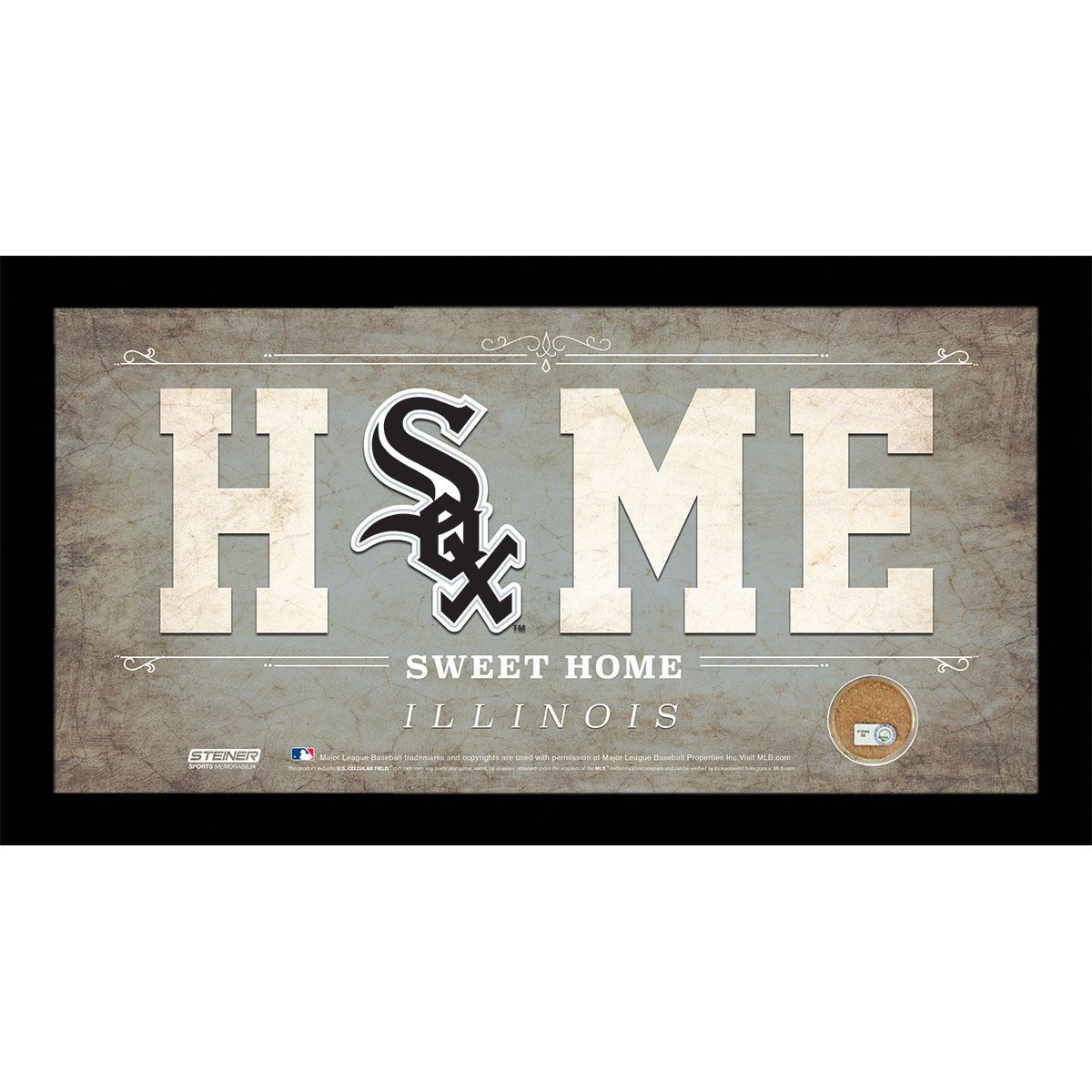 Chicago White Sox 6x12 Home Sweet Home Sign with Game-U
