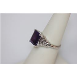 3.39 CTW AMETHYST RING .925 STERLING SILVER