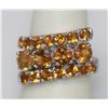 Image 2 : 3.69 CTW CITRINE RING .925 STERLING SILVER