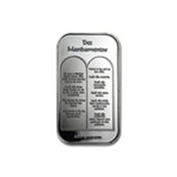 1 oz Silver Bar - Ten Commandments (Portuguese)