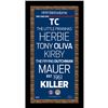 Image 1 : Minnesota Twins Subway Sign w/ Game Used Dirt Mini Fram