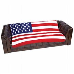 United States Flag Print Fleece Blanket