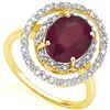 Image 1 : GENUINE 3.14 CTW RUBY AND 0.16 CTW DIAMOND SOLID 14K YE
