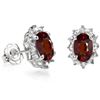 Image 1 : GENUINE 1.10 CTW GARNET AND 0.01 CTW DIAMOND PLATINUM P
