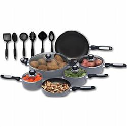 Chef's Secret 16pc Hard Annodized Aluminum Cookware Set