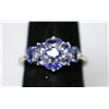 Image 2 : .925 STERLING SILVER 1.10 CTW TANZANITE RING