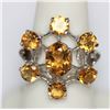 Image 1 : 4.20 CTW CITRINE RING .925 STERLING SILVER