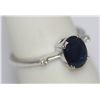 Image 2 : 1.32 CTW SAPPHIRE AND DIAMOND RING .925 STERLING SILVER