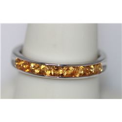 0.69 CTW CITRINE RING .925 STERLING SILVER