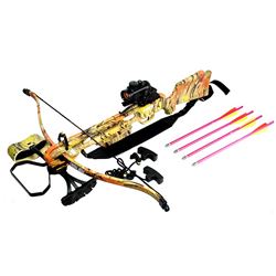 160LBS WOODLAND CAMOUFLAGE HUNTING CROSSBOW COMES W/RED