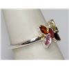 Image 2 : 0.77 CTW SEMIPRECIOUS RING .925 STERLING SILVER