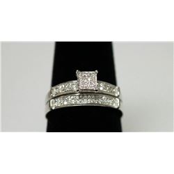 .925 STERLING SILVER CZ ENGAGEMENT RINGS W/ BANDS