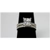 Image 1 : .925 STERLING SILVER CZ ENGAGEMENT RINGS W/ BAND