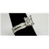 Image 2 : .925 STERLING SILVER CZ ENGAGEMENT RINGS W/ BAND
