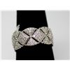 Image 2 : BEAUTIFUL .925 STERLING SILVER BAND RING W/ CZ EMBEDDED