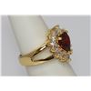 Image 2 : 14K GOLD PLATED RED HEART SHAPED CZ RING