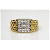 Image 1 : 14K GOLD PLATED RING W/ CLEAR CZ