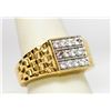 Image 2 : 14K GOLD PLATED RING W/ CLEAR CZ