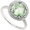 Image 1 : GENUINE 2.49 CTW GREEN AMETHYST AND 0.012 CTW DIAMOND P