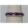 Image 1 : 0.69 CTW AMETHYST RING .925 STERLING SILVER