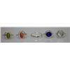 Image 1 : Deal of The day Mix of Muti Color Ring Set of 5 .925 St