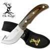 Image 1 : ELK RIDGE 7" PAKKAWOOD HANDLE GUT HOOK KNIFE