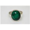 Image 1 : .925 STERLING SILVER EMERALD RING 11.11 CTW