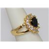 Image 2 : 14K GOLD PLATED BLACK HEART SHAPED CZ  RING