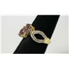 Image 2 : 14K GOLD PLATED AMETHYST RING 1.80 CTW