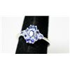 Image 2 : .925 STERLING SILVER 0.79 CTW TANZANITE RING