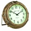 Image 1 : 9" IRON RUSTIC PORTHOLE CLOCK