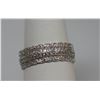 Image 2 : BEAUTIFUL .925 STERLING SILVER BAND RING W/ CZ EMBEDDED