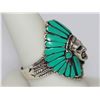 Image 2 : TURQOUISE INDIAN RING .925 STERLING SILVER