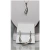 Image 1 : 1.25 CTW MICRO PAVE CZ EARRING, RING,PENDANT SET .925 S